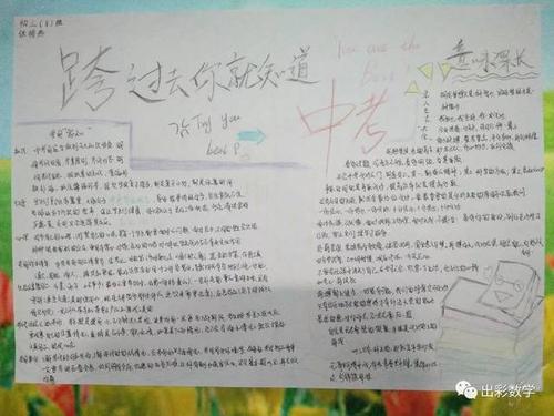 学生作品(2):"走进初三"手抄报