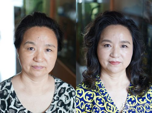 母亲节妈妈妆 化妆前后对比