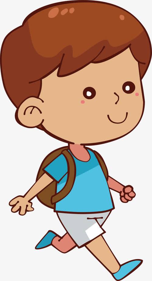 手绘/卡通 卡通元素 > 跑步上学的孩子  收藏 [声明] 觅元素所有素材