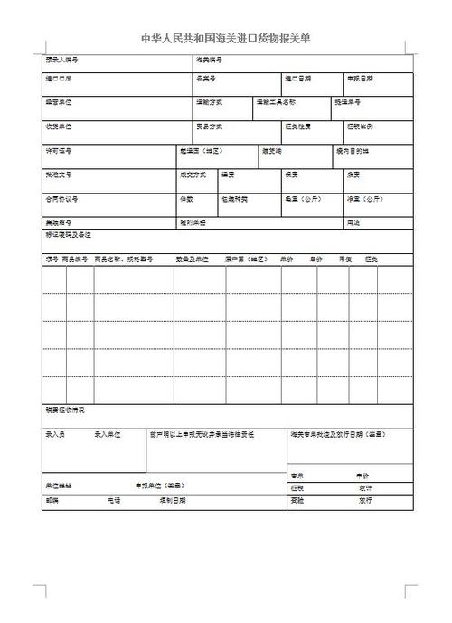 空白报关单.doc