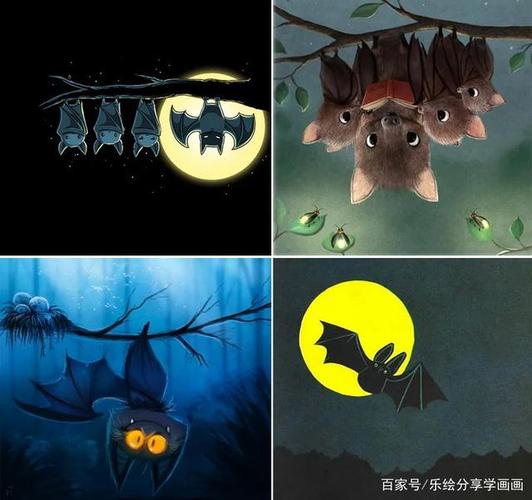 创意儿童画教程《儿童画动物蝙蝠》