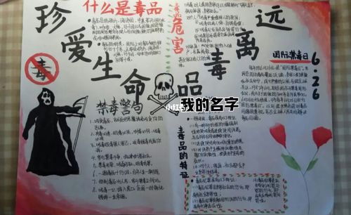禁毒手抄报_手抄报_禁毒手抄报_文化_阅读
