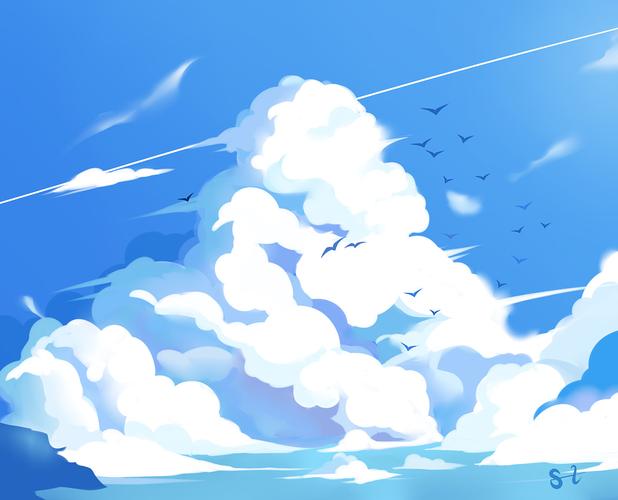 海上的云|插画|创作习作|江南雨丶 - 原创作品 - 站酷