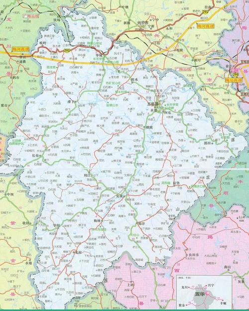 五华县地图全图高清版