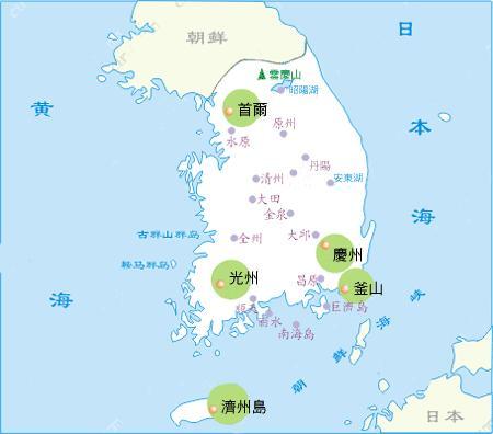 韩国旅游地图图片