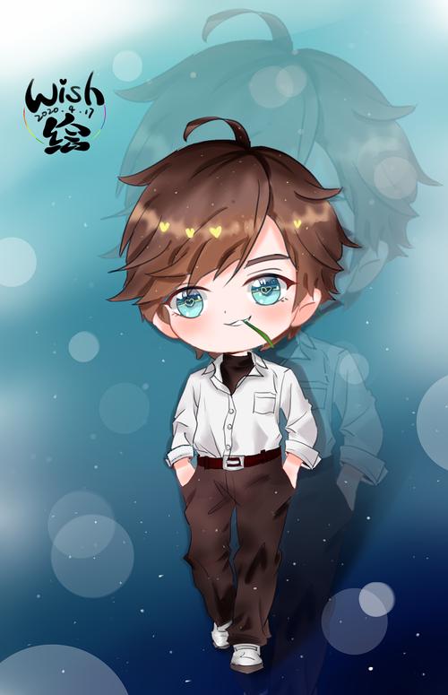 q版人物 卡通男孩 板绘|插画|创作习作|唯时wish