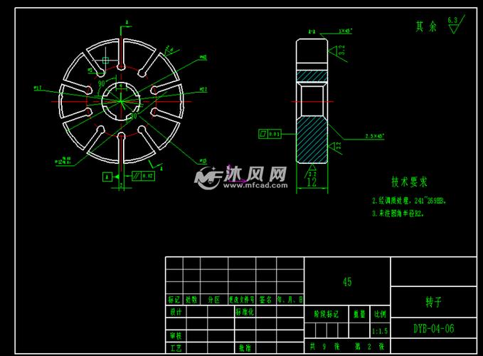 双作用叶片泵cad图纸