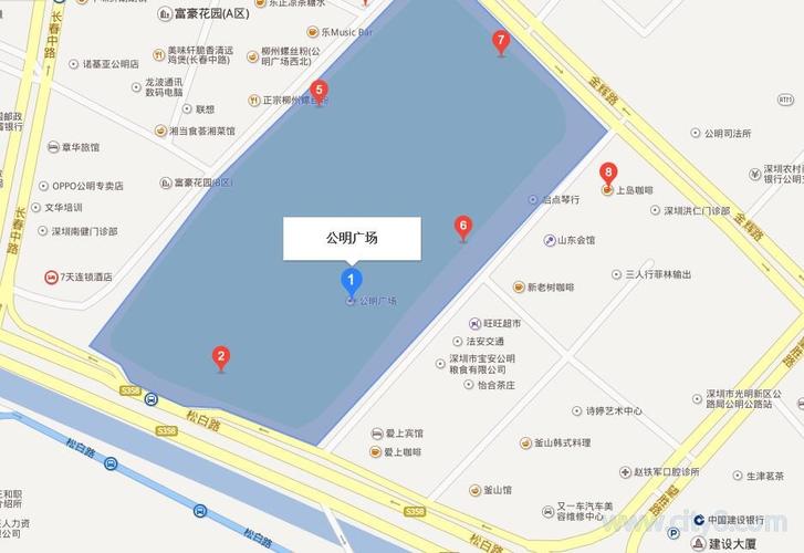 公明广场地图,深圳公明广场高清版大地图