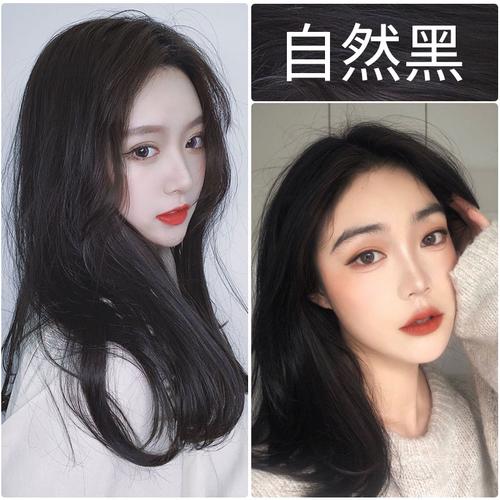 白头发神器 自然黑_黑色染发剂自然黑茶色纯流行植物遮盖白发神器自己