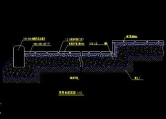 铺装地面剖面图