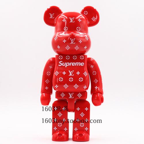潮玩bearbrick积木暴力熊theparking藤原浩公仔手办摆件玩具模lv400高