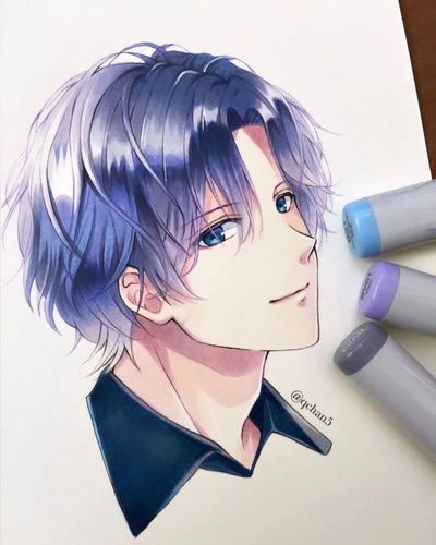 【马克笔步骤】你们要的男人来了!清新动漫男生人物手绘过程!