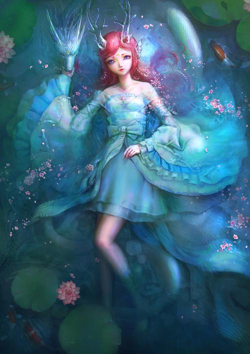 龙女|插画|商业插画|zj道夫 - 原创作品 - 站酷