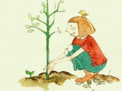 卡卡要画画 的插画 播种