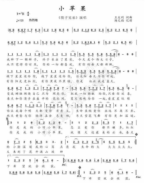 (小苹果)音乐简谱