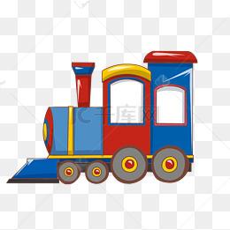 彩绘卡通火车插画