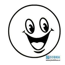笑脸表情简笔画图片大全