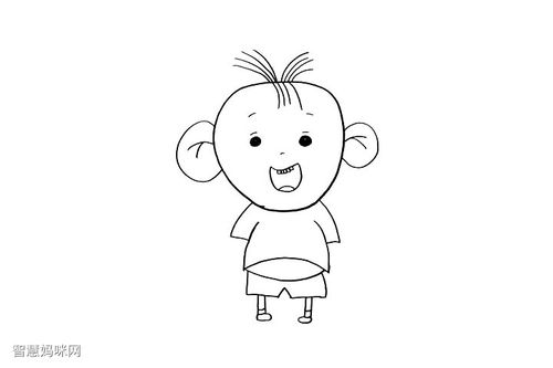 大耳朵图图简笔画画法步骤