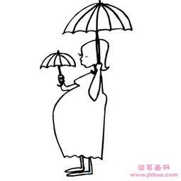 孕妇起床简笔画