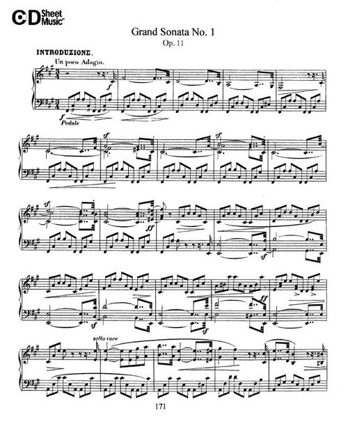舒曼- 第1号奏鸣曲-升f小调 op.11