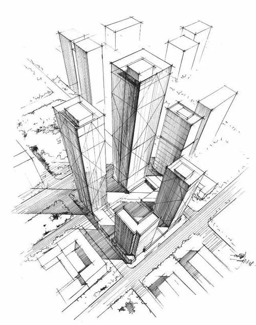 绘画初学者练习素描透视