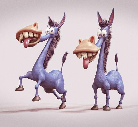 donkey blue : funny donkey character design and illustration