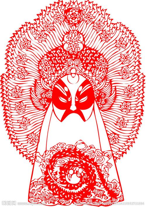 脸谱 剪纸图片