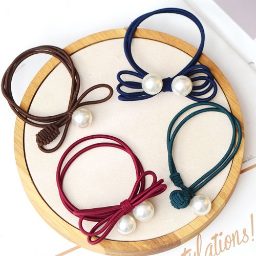 薇琳饰品发饰韩国发圈发绳蝴蝶结双层皮筋高弹扎头绳头饰韩版头饰