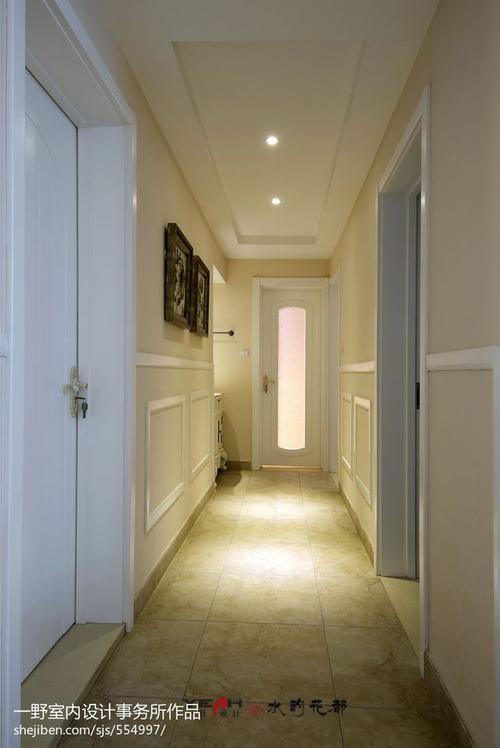 水韵花都欧式风格过道吊顶装修效果图