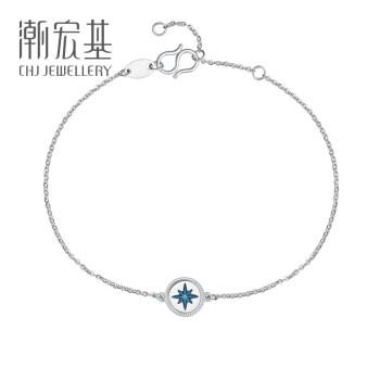 潮宏基 chj jewellery 八芒星 pt950铂金手链女款 计价 scp40000309