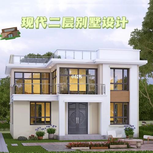 简约大方农村自建房二层现代别墅93_别墅_建筑_自建房_简约风_现代