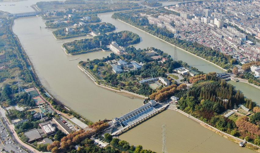 航拍江都水利枢纽