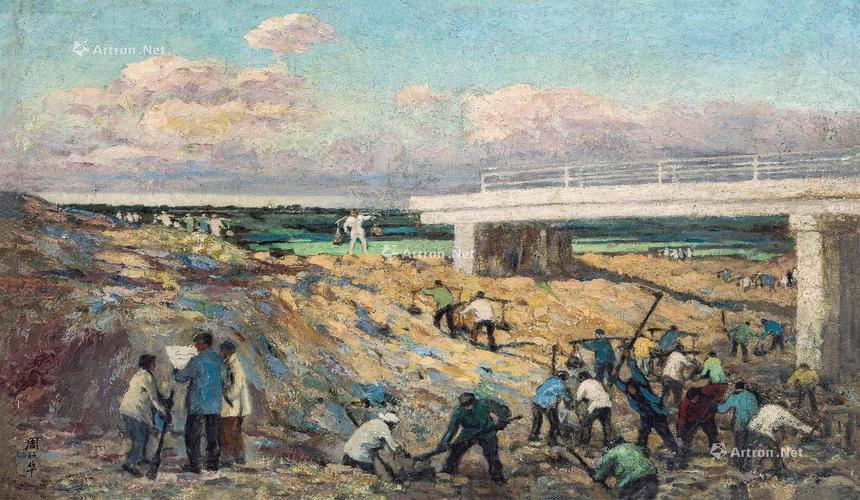 2516 义务劳动 布面油画