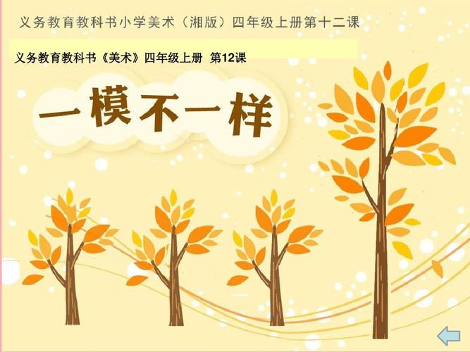四年级美术上册第12课一模不一样课件2湘美ppt