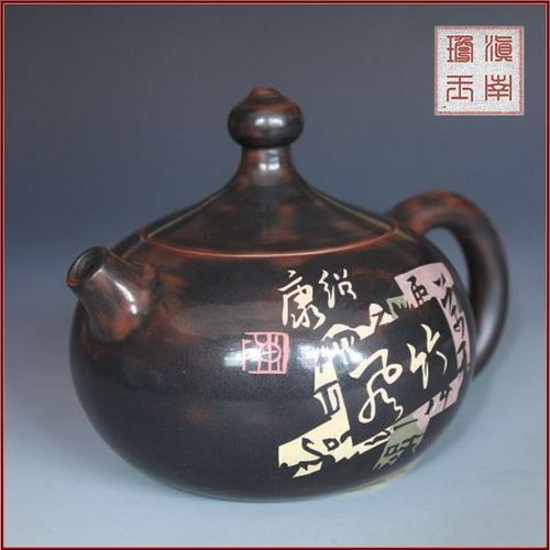 建水紫陶陈绍康大师作品批发 高峰壶 全手工 竹海1663