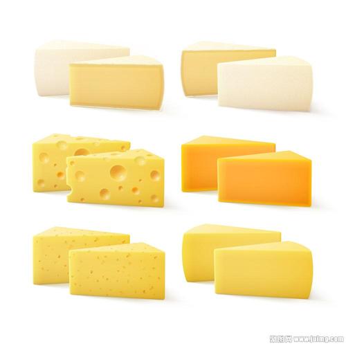 不同颜色的奶酪