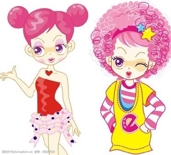 爆炸头女孩图片