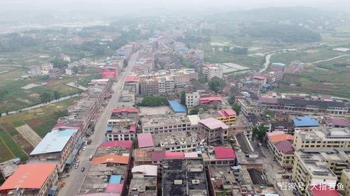 鸟瞰邵阳县谷洲镇