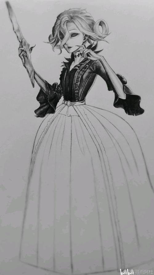 第五人格:红夫人手绘(未完成)