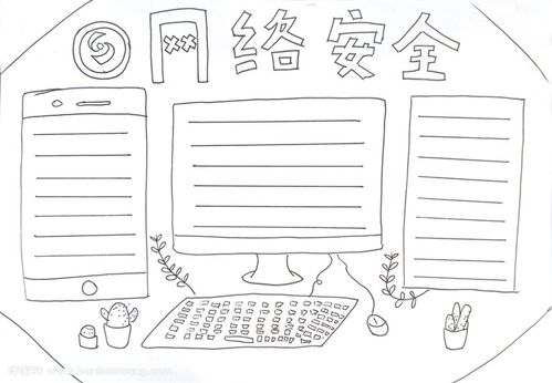 网络安全手抄报简单易画网络安全手抄报怎么画