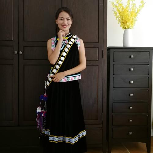 云南怒江傈僳族怒族少数民族套装演出表演舞台成人民族服装