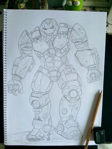 钢铁侠反浩克,武装完毕,即刻出发!|插画|创作习作|芊