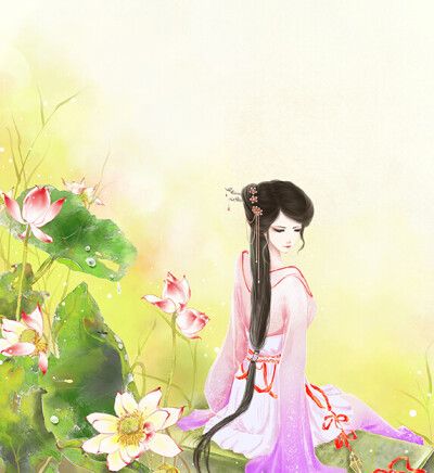 手绘 古风女子
