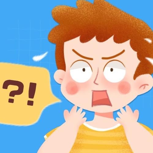 卡通男孩震惊表情
