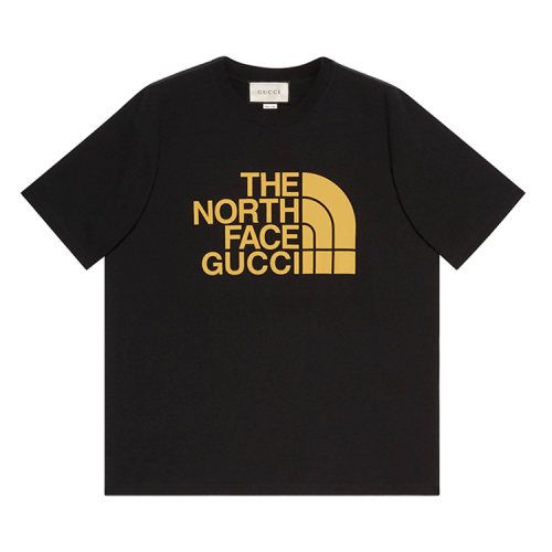 gucci北面联名短袖黑色,gucci北面联名短袖颜色 the north face x gucci联名 616036 xjdcl 1131 通用 黑色 男士短袖