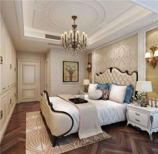 简欧风格四居室卧室吊顶装修效果图欣赏