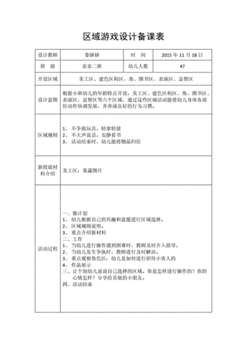 小班区域活动备课.doc