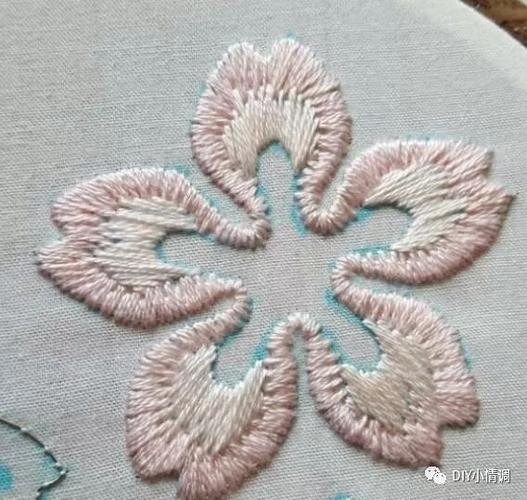 刺绣| 教你做,手工立体刺绣,樱花教程(附6种针法)