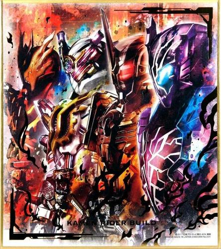 假面骑士超帅气的色纸:双子形态左右互博,帝骑和w并肩