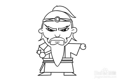 水浒传人物关胜的简笔画